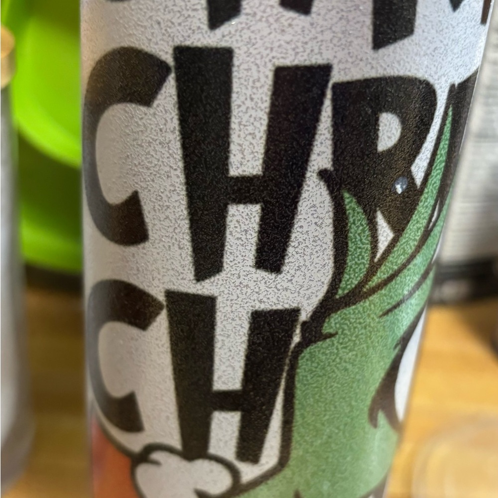 🎄 20oz Christmas Grinch Glitter Tumbler 🎁